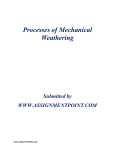 Processes of Mechanical Weathering Submitted by WWW