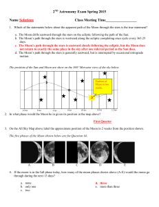 Study Guide for 1ST Astronomy Exam