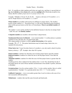 Divisibility and other number theory ideas