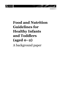 Food and Nutrition Guidelines – A background