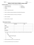 Earth Science Midterm Study Guide