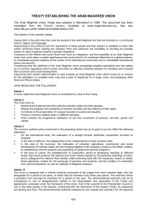 treaty establishing the arab maghreb union