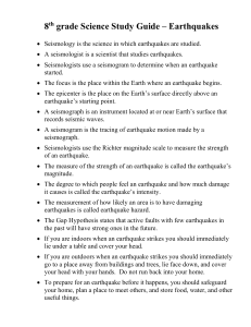 8th grade Science Study Guide – Earthquakes