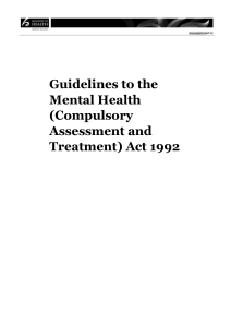 Guidelines to the Mental Health (Compulsory