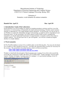 6.863J/9.611J Laboratory 3, Components I and II