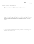 Genetics Practice 4: Sex Linked Traits - District 279