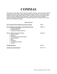 commas - Bucks County Community College
