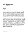 Glaucoma Patient Letter - The Technology Source, INC.