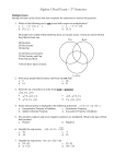 Algebra I Final Exam – 1st Semester