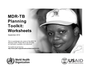 MDR-TB Planning Toolkit