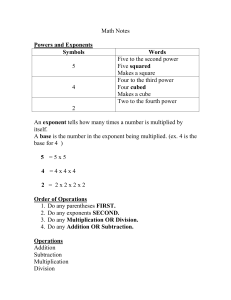 Math Notes