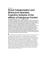 READING 23 Social Categorization and Behavioral episodes