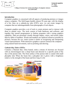 introduction Computer graphics is concerned with all aspects of