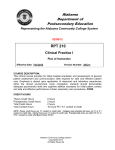 RPT 210 Clinical Practice I