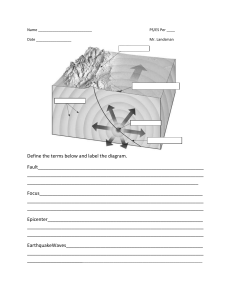 Unit 3: Earthquakes Intro Slideshow Notes