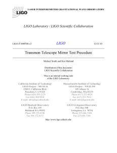 T1000700-v2 Transmon Telescope Mirror Test Procedure