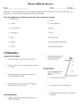 Midterm Review for Physics