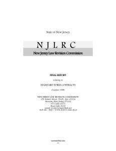 staff draft tentative report - New Jersey Law Revision Commission