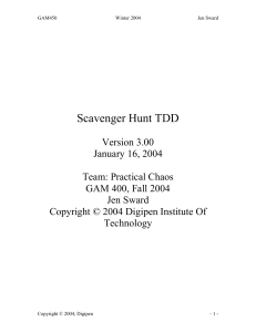 Scavenger Hunt TDD - Drexel Game Design