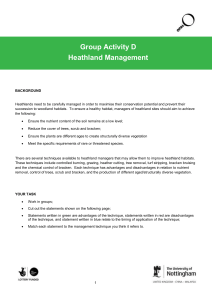 Group activity D - heathland management