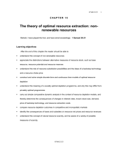 Chapter 15 "Non-renewable resources