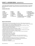 unit 7 overview: genetics