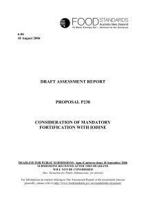 DRAFT ASSESSMENT REPORT PROPOSAL P230