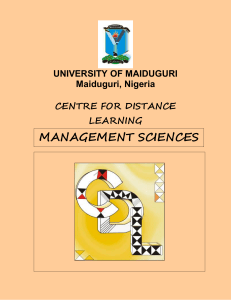 university of maiduguri - Unimaid, Centre for Distance Learning