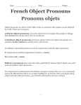 D. French Object Pronouns