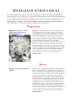 minerals of igneous rocks