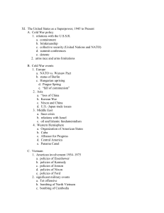 XI. The United States as a Superpower, 1945 to Present A. Cold War