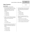 DO NOT WRITE ON THIS PAPER Plate Tectonics Key Concepts