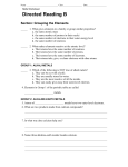 Name Class Date Skills Worksheet Directed Reading B Section