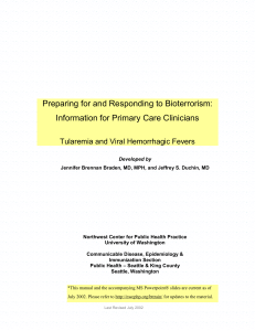 Information for Primary Care Clinicians