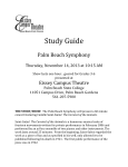 Study Guide Palm Beach Symphony Thursday, November 14, 2013