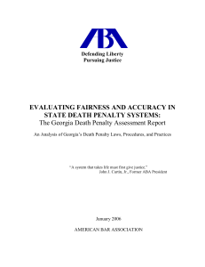Georgia Death Penalty Assessment Report
