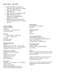 Review Sheet - Northern Highlands