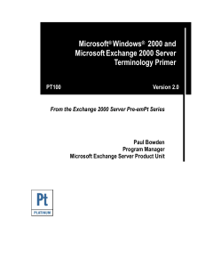 Exchange 2000 Server - Acronyms and Terminology