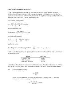 MGT 2070 – Assignment #8