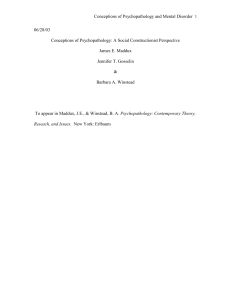 Conceptions of Psychopathology: A Social