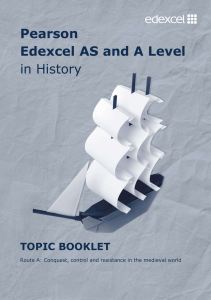 AS and A level History Route A topic booklet - Edexcel