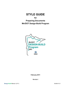 MnDOT DB Program Style Guide for Preparing Documents