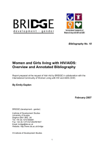 5 Violence against HIV positive women - BRIDGE Gender