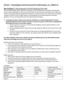 Period 1: Technological and Environmental Transformations, to c