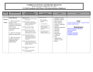 Geometry Regents Curriculum Guide