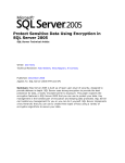 Protect Sensitive Data Using Encryption in SQL Server 2005