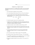 Chemistry Test – Chapters 12 and 13
