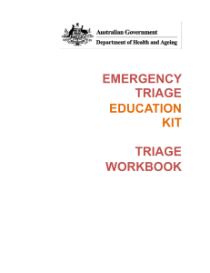 Emergency Triage Education Kit - Workbook