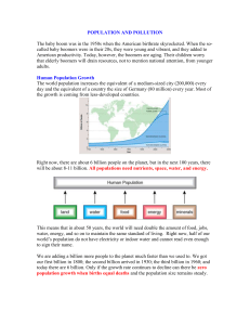 POPULATION AND POLLUTION