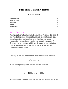 Phi: That Golden Number